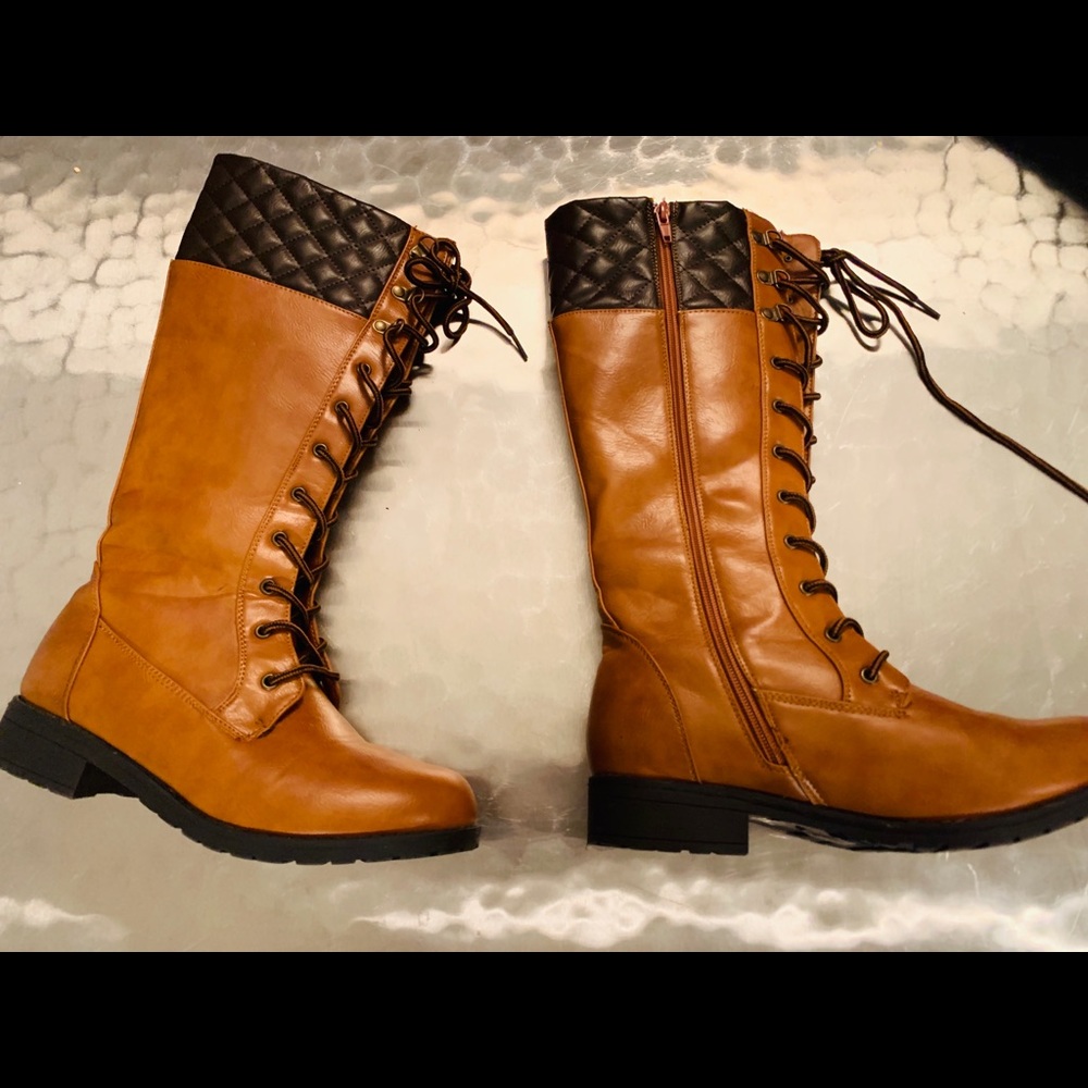 Tall leather boots